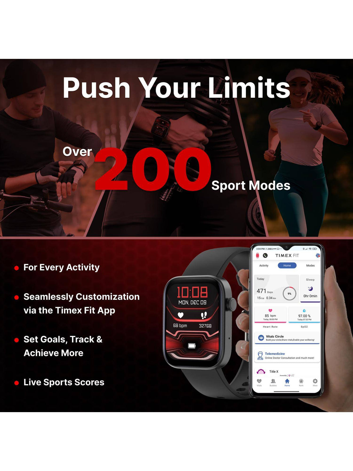 iConnect Navigator 1.83"(4.6cm) Display & BT Calling Smartwatch For Unisex TWIXW900T | W92 - view 5