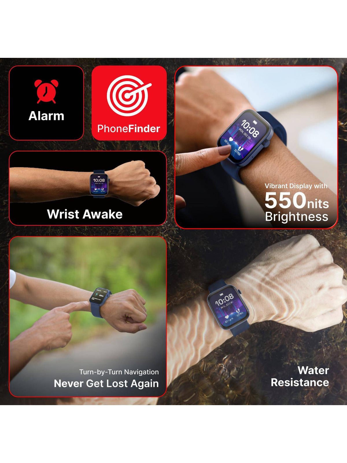 iConnect Navigator 1.83"(4.6cm) Display & BT Calling Smartwatch For Unisex TWIXW902T | W92 - view 3