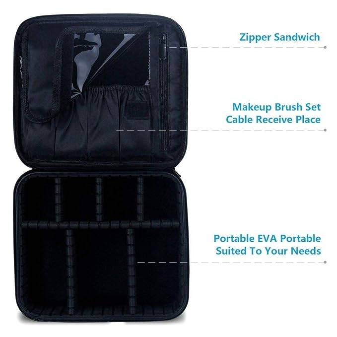 Makeup Cosmetics Storage case with adjustable compartment - Multicolor | T32 - view 6