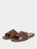 Tailored Band Interlocked Flat Sandal | F61 - view 1