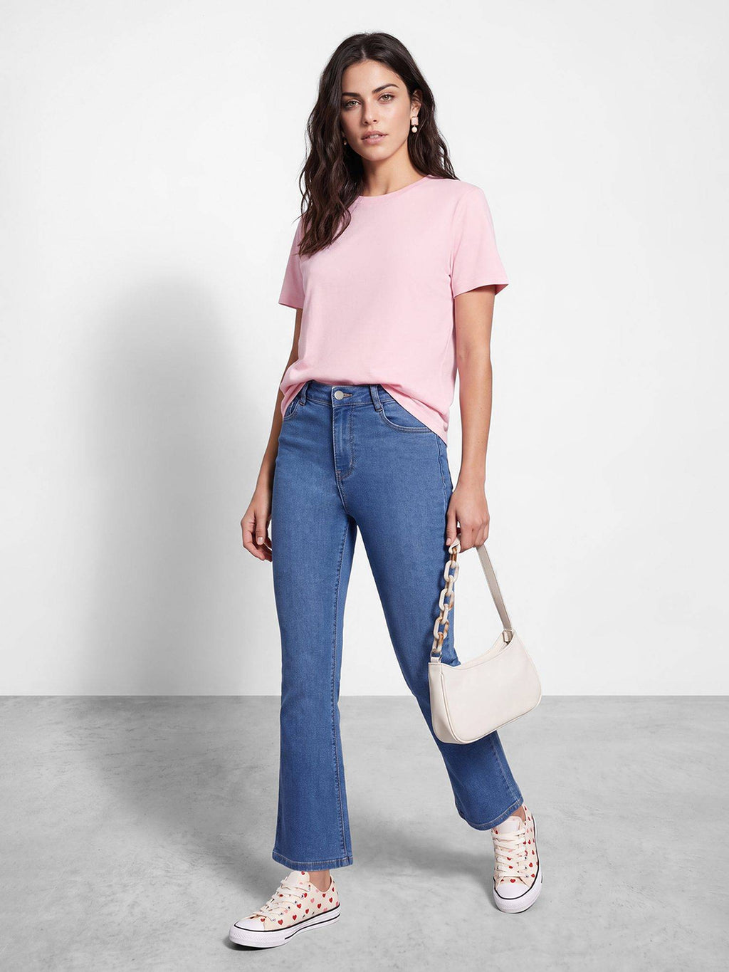 Women Mid Blue Straight Fit Jeans | ST23 - view 2