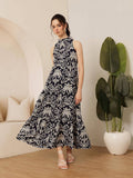 Rust High Neck Dress | D56 - view 11