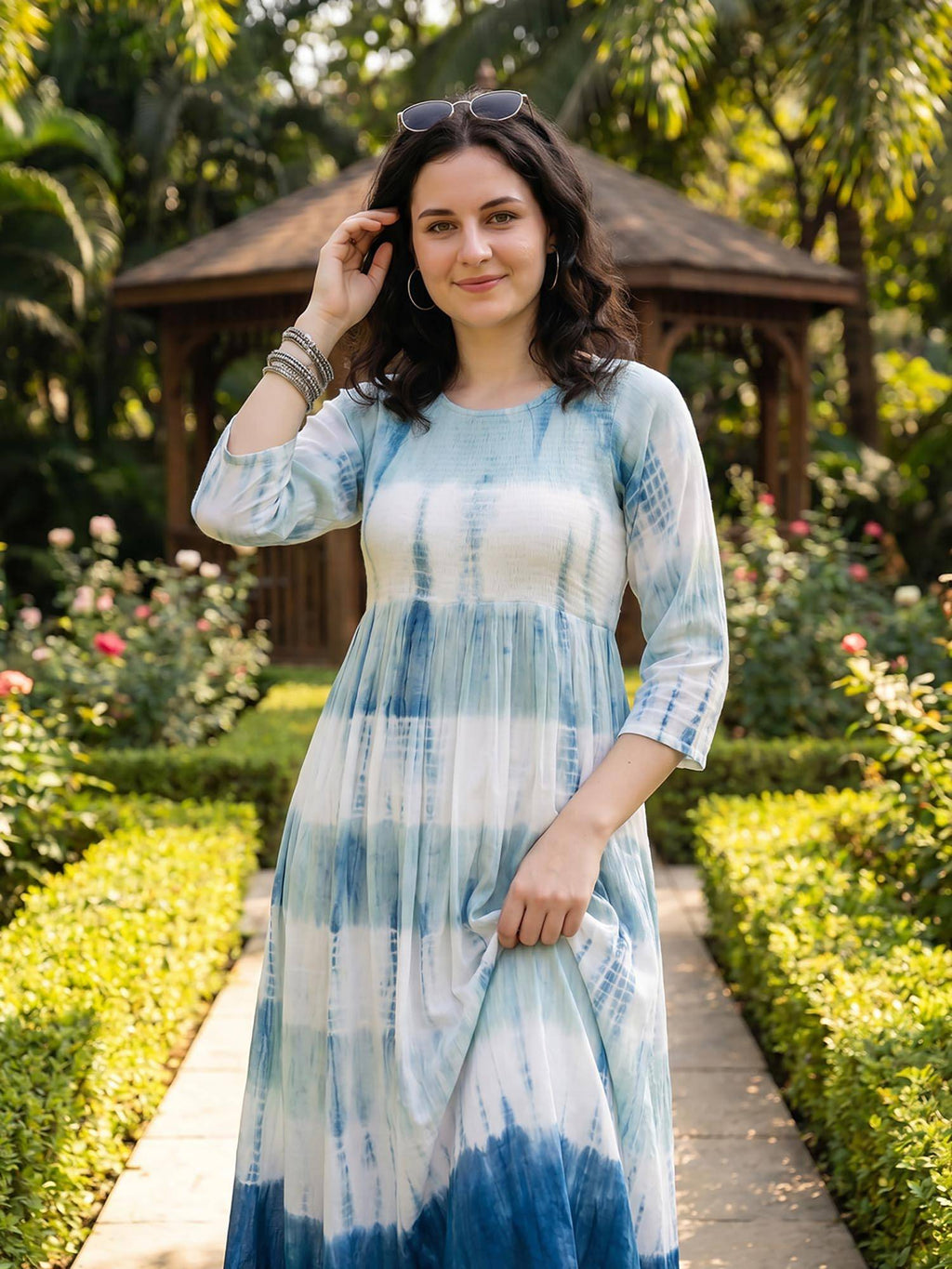 Tie-Dye White Dress | D56 - view 3