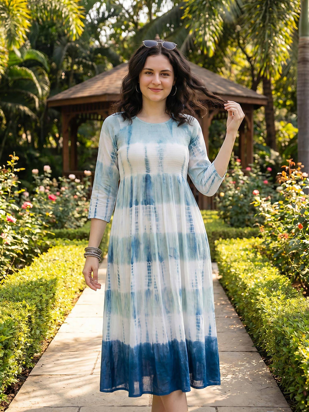 Tie-Dye White Dress | D56 - view 4