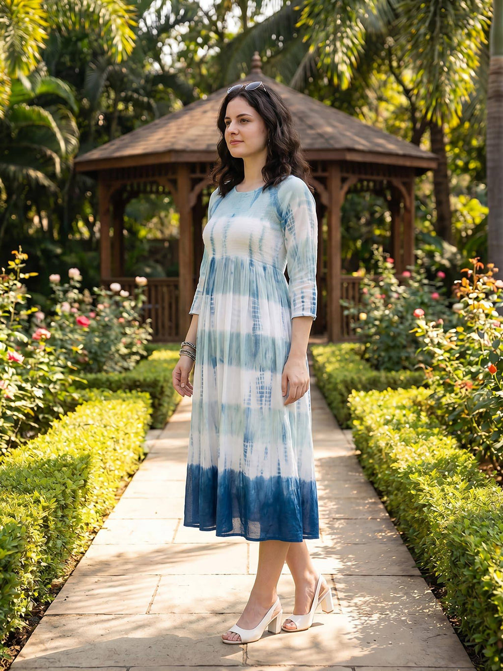 Tie-Dye White Dress | D56 - view 5