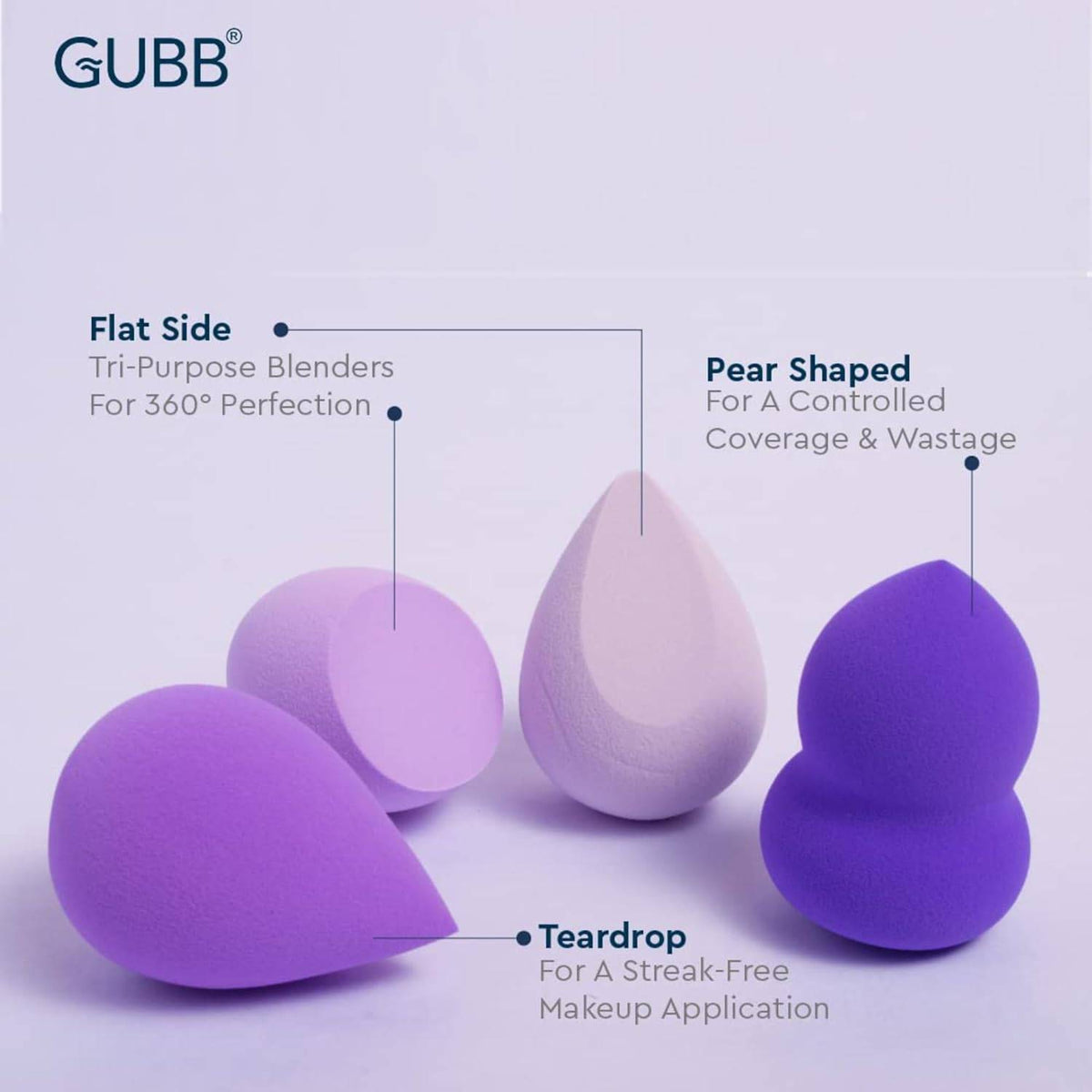 Beauty Blender For Face Makeup, Foundation Blending Beauty Sponge,- Set of 4 | C83 - view 5