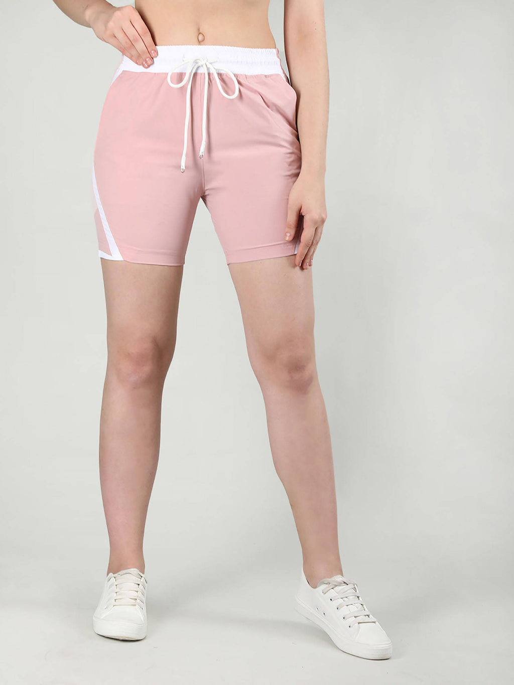 Solid Black Activewear Shorts for Women - view 7