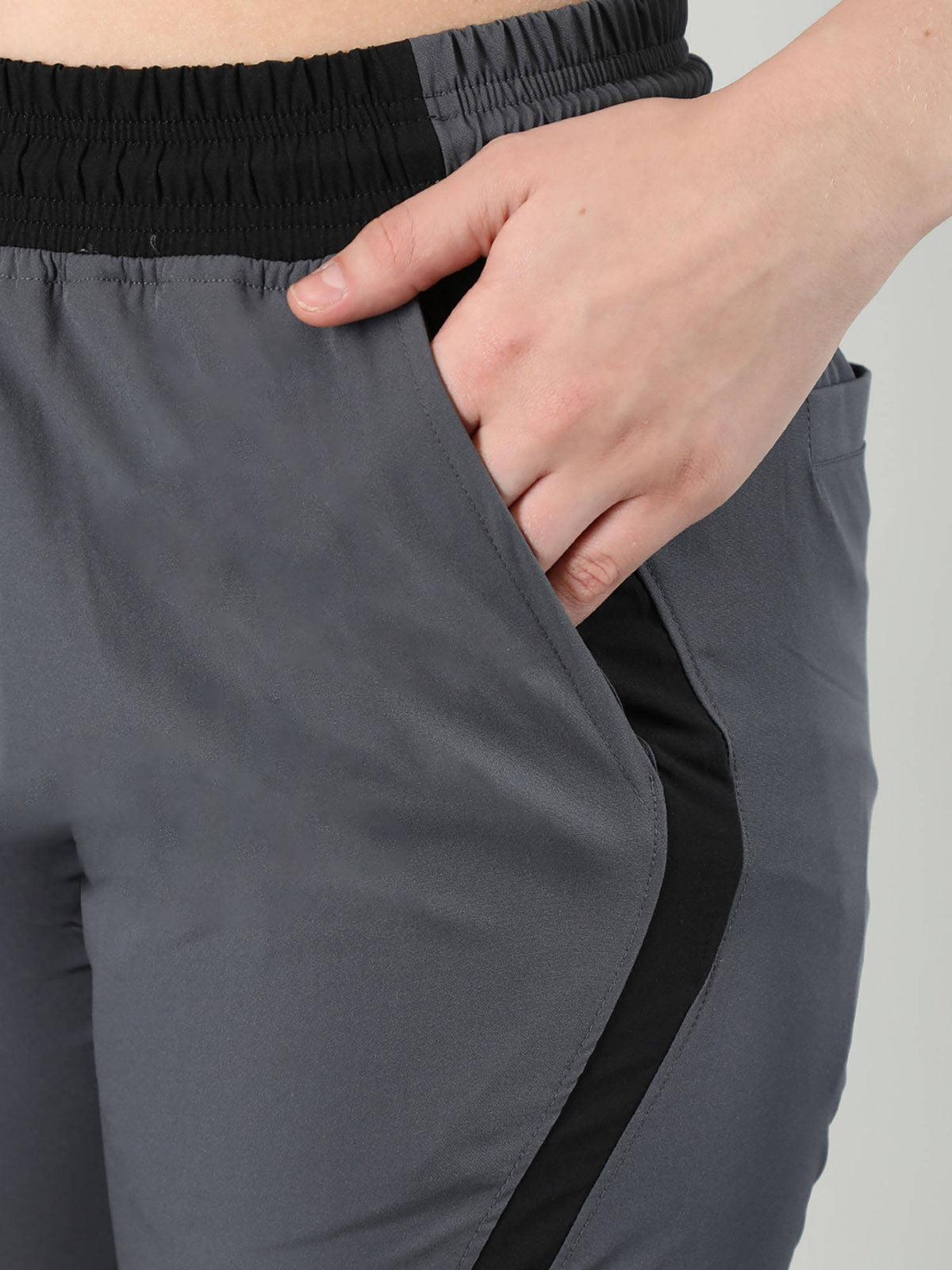 Solid Beige Activewear Shorts for Women - view 18