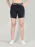 Solid Green Activewear Shorts for Women - view 37
