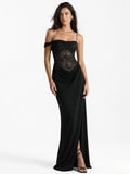 Black Lace Detail Dress | D56 - view 1