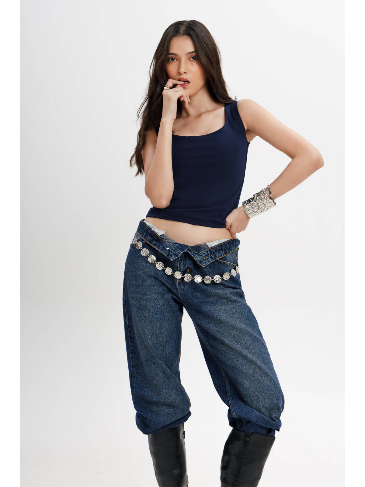 Navy Blue Tank Top | TT98 - view 4