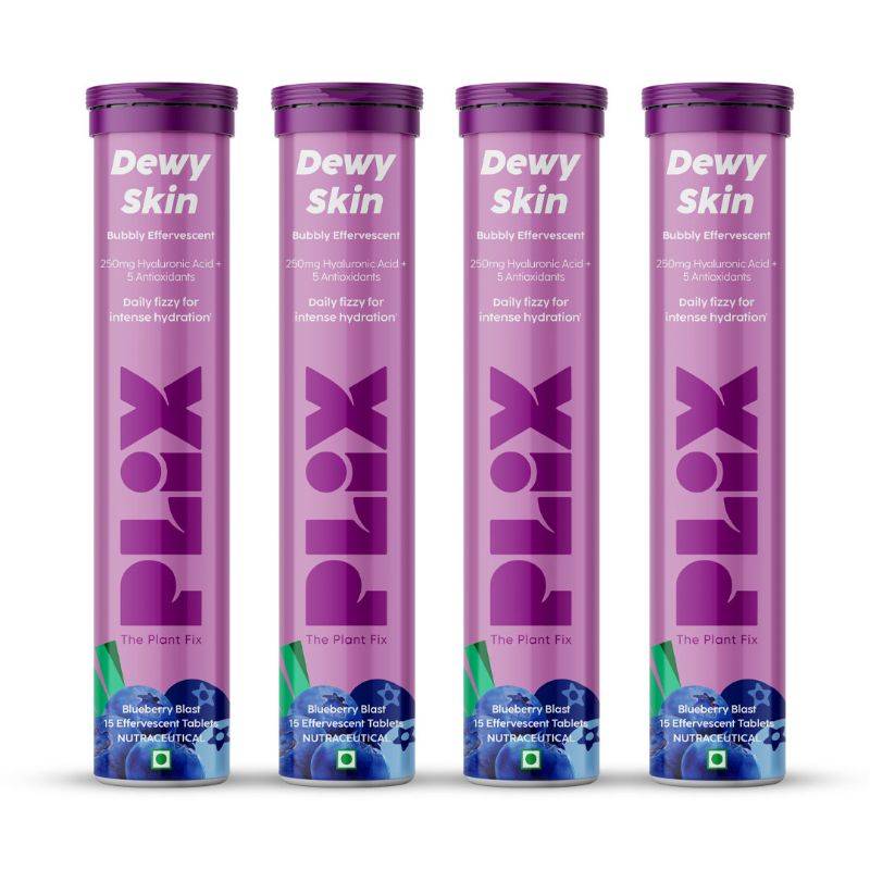 Hyaluronic Acid Effervescent Tablets For Skin Hydration and Reduce Fine Lines - Blueberry | PL1 - view 1