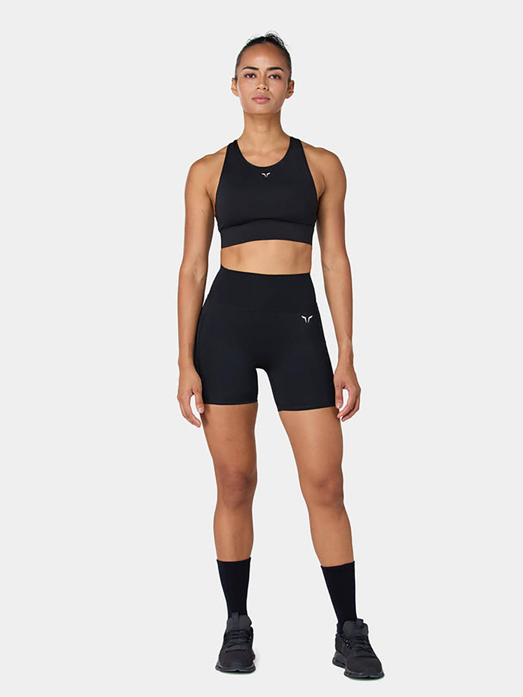 Black High Rise Shorts - view 1