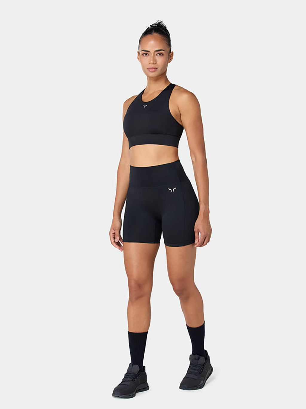 Black High Rise Shorts - view 4