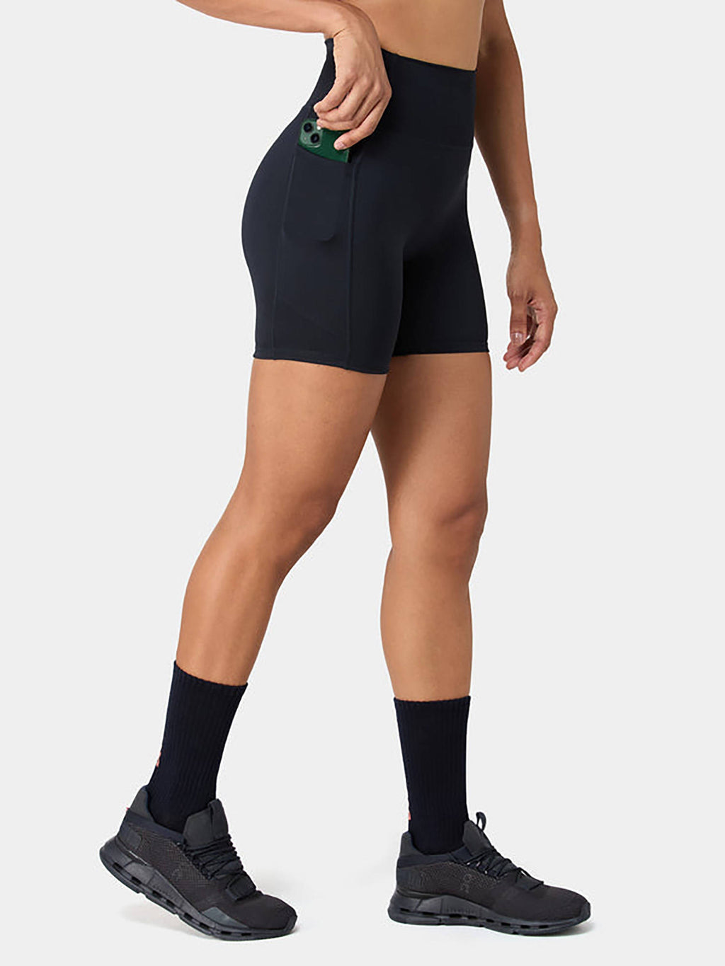 Black High Rise Shorts - view 7
