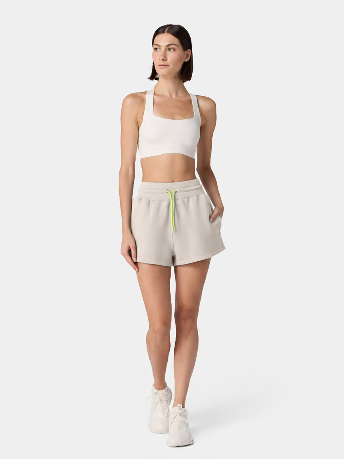 Cream Neotech Spacer Shorts - view 4