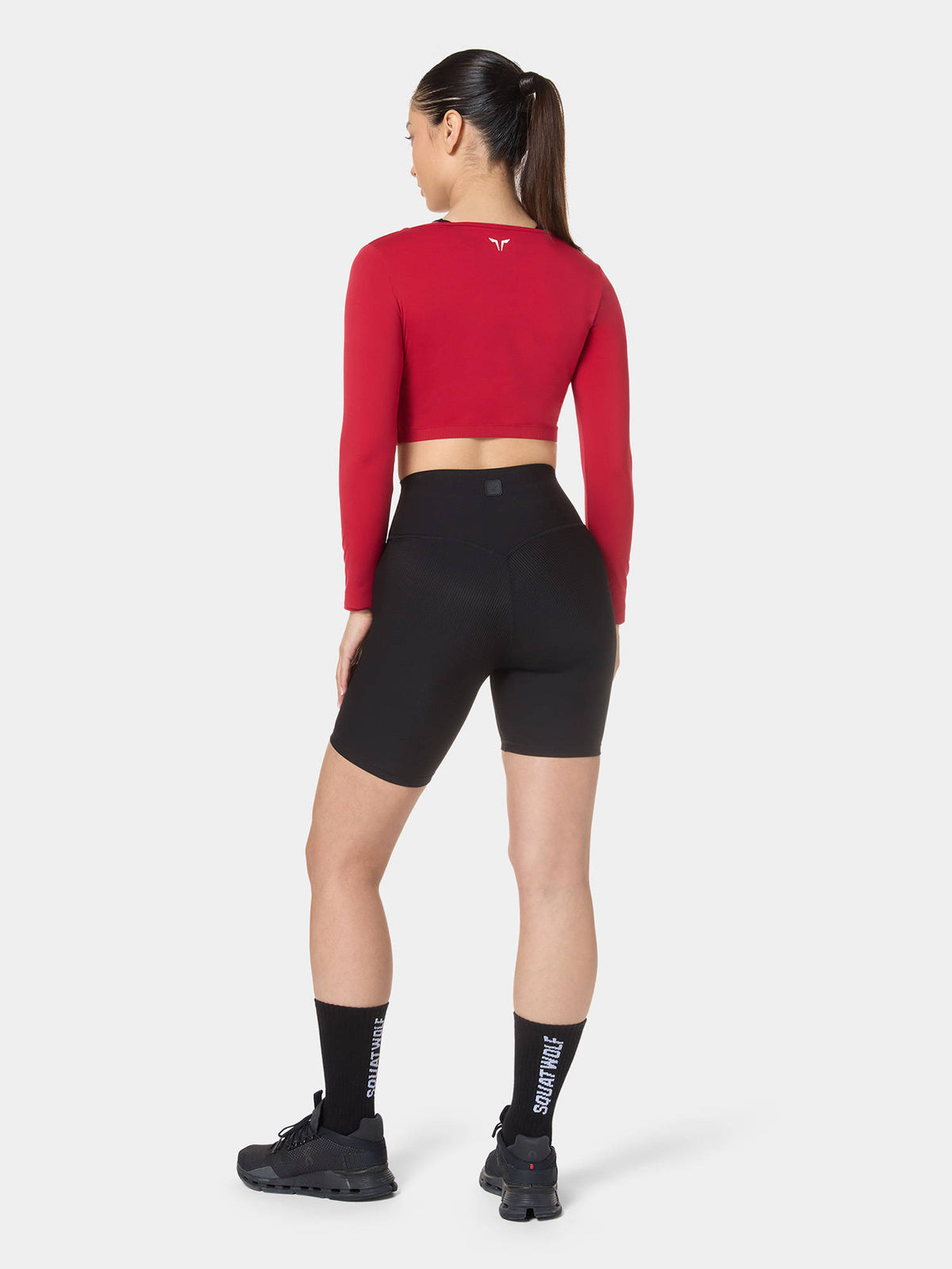 Black Ribbed Cycling Short - view 6
