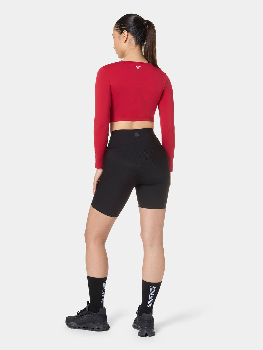 Black Ribbed Cycling Short - view 6