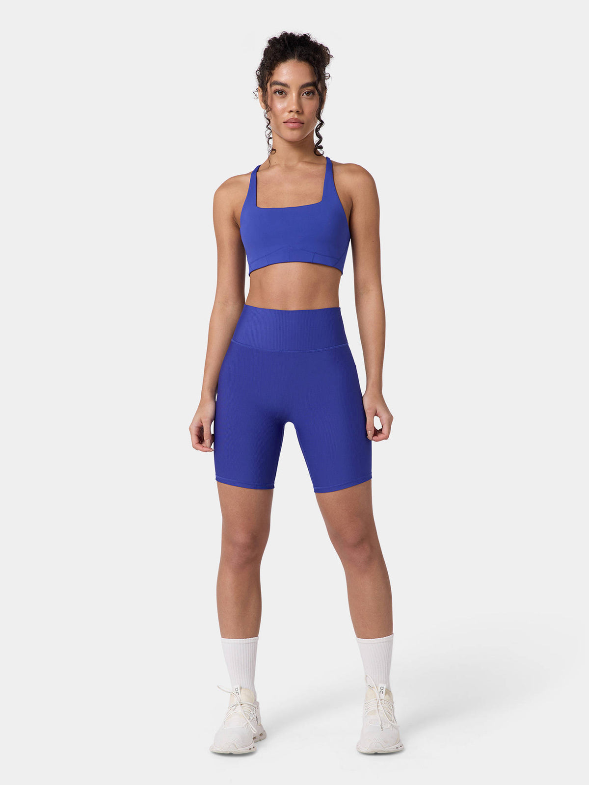 Black Ribbed Cycling Short - view 12