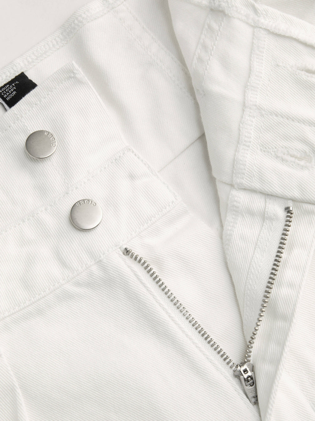 Double High Rise Solid Button Wide Leg Jeans | WL90 - view 30