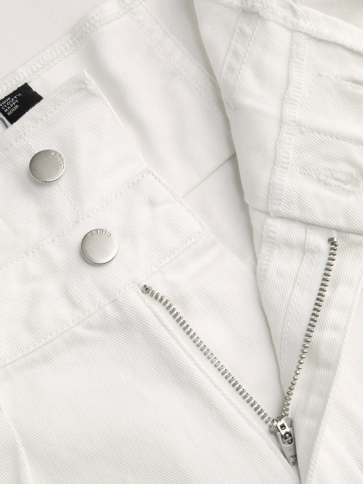 Double High Rise Solid Button Wide Leg Jeans | WL90 - view 30