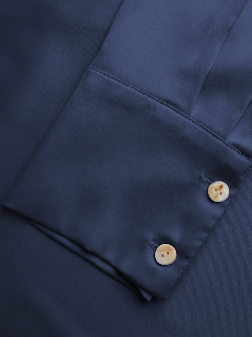 Satin Collar Solid Button Long Sleeve Blouse Top | S67 - view 16