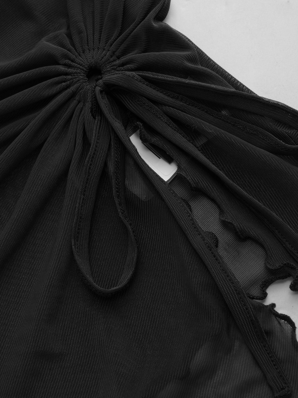 Mesh Solid O-ring Lettuce Trim Knotted Tube Top | TT90 - view 28