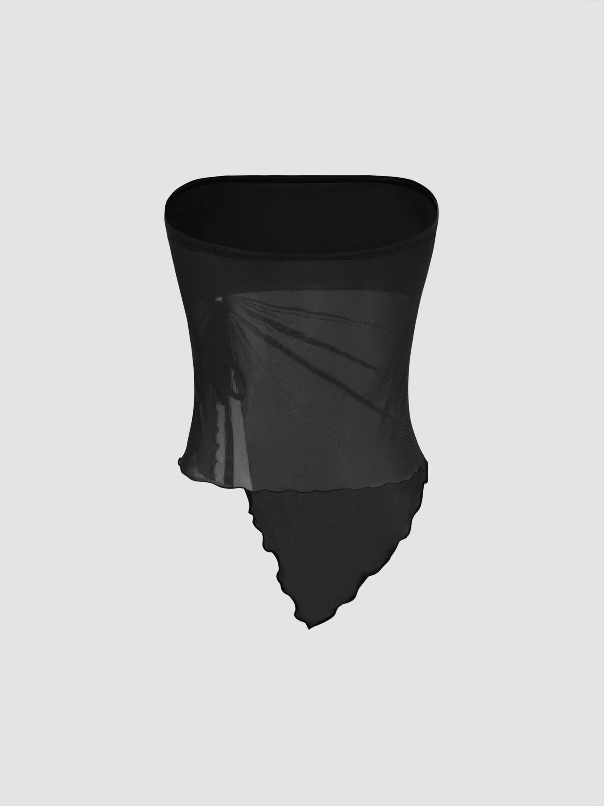 Mesh Solid O-ring Lettuce Trim Knotted Tube Top | TT90 - view 29