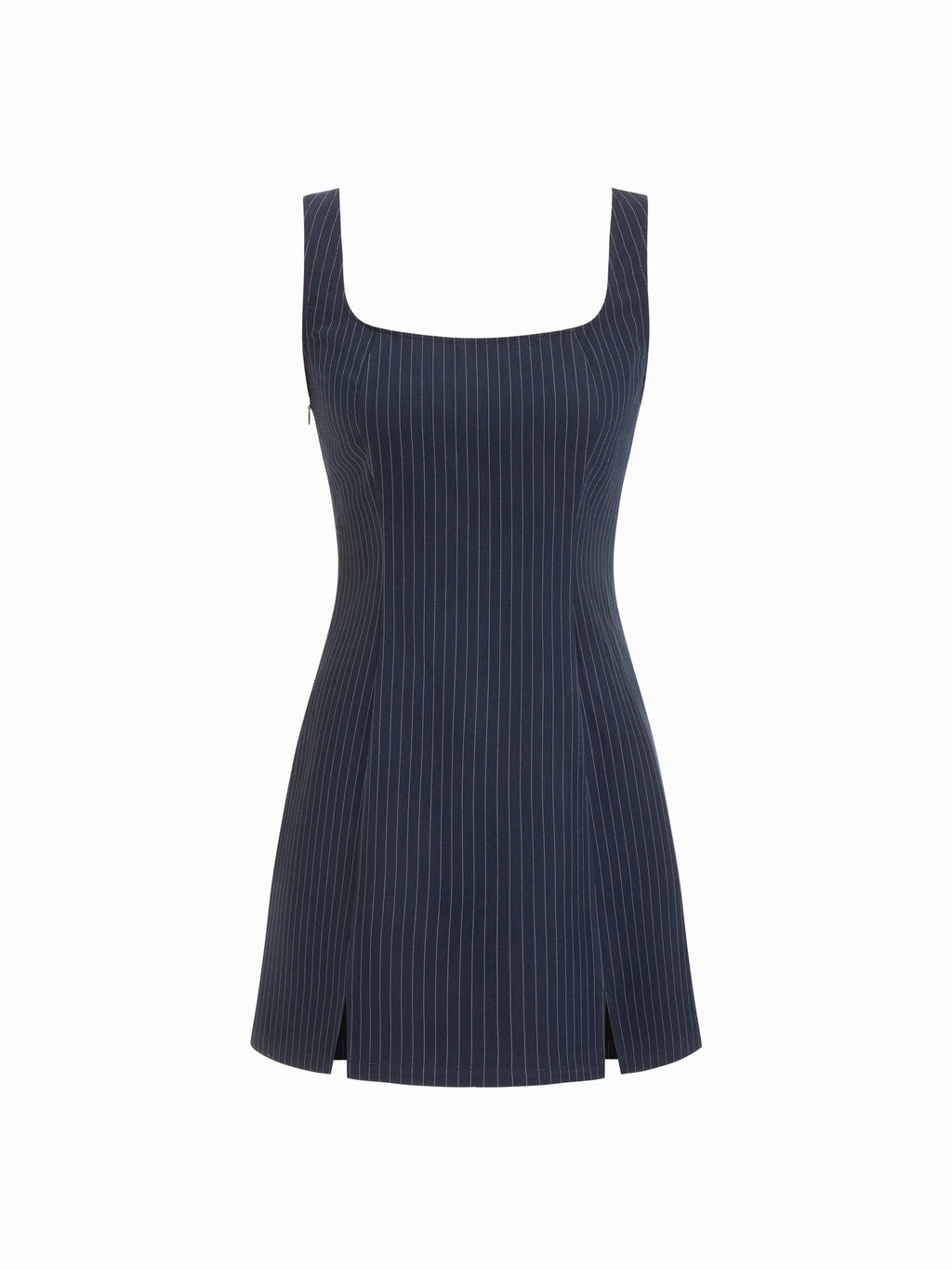 Scoop Neckline Checks Zipper Mini Dress | D56 - view 32