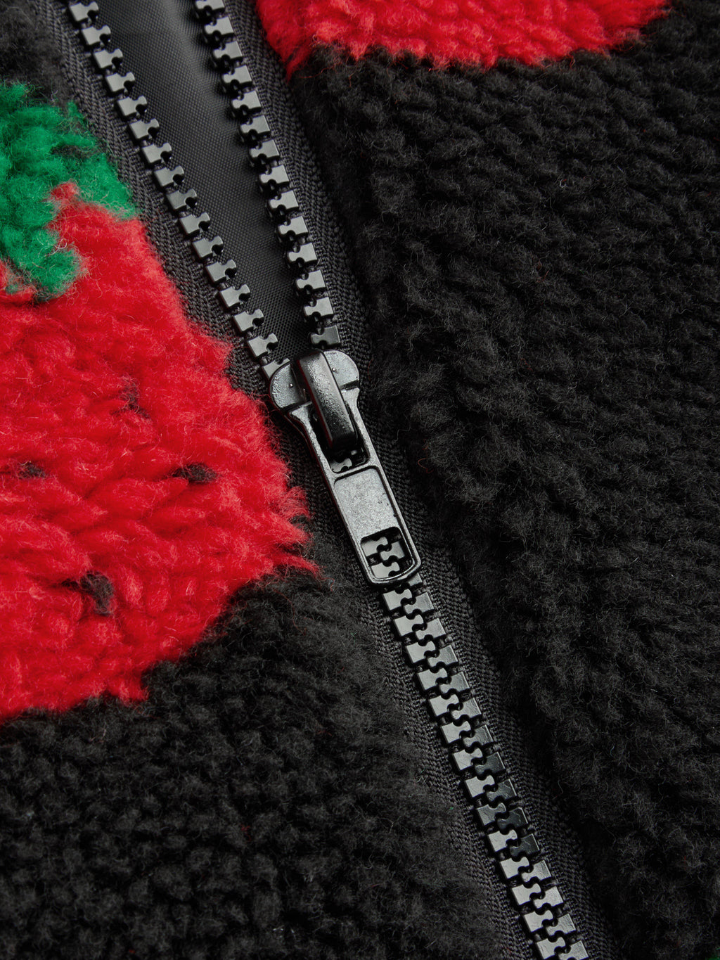 Fleece High Neck Strawberry Pocket Drawstring Oversized Jacket | JC78 - view 10