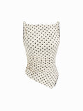 Leopard Boat Neck Ruched Asymmetrical Hem Tank Top | TT98 - view 1