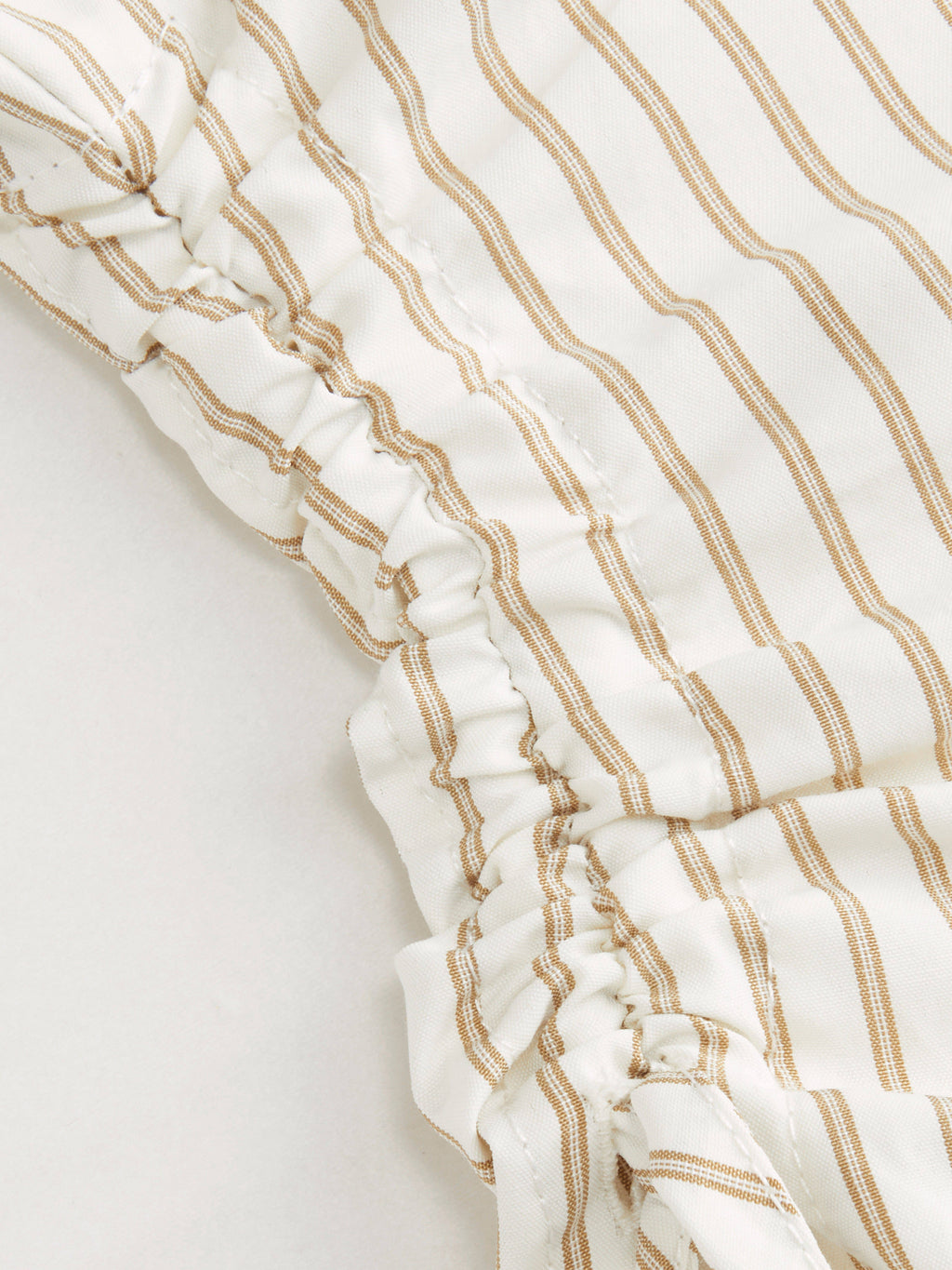 Cotton-blend Striped Collar Long Sleeve Drawstring Side Shirt | S67 - view 16