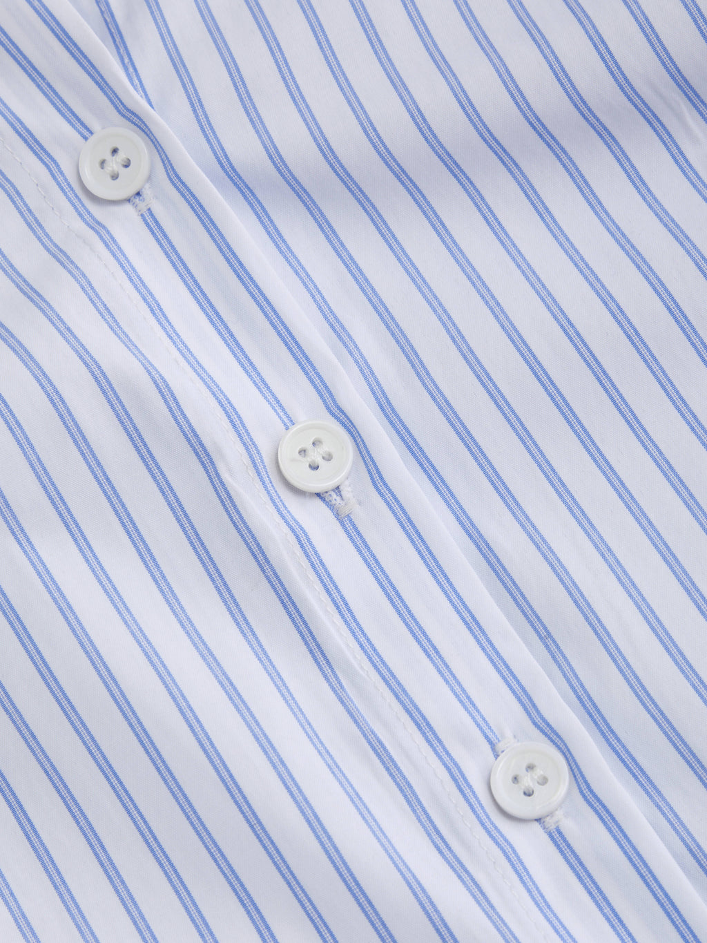 Cotton-blend Striped Collar Long Sleeve Drawstring Side Shirt | S67 - view 10