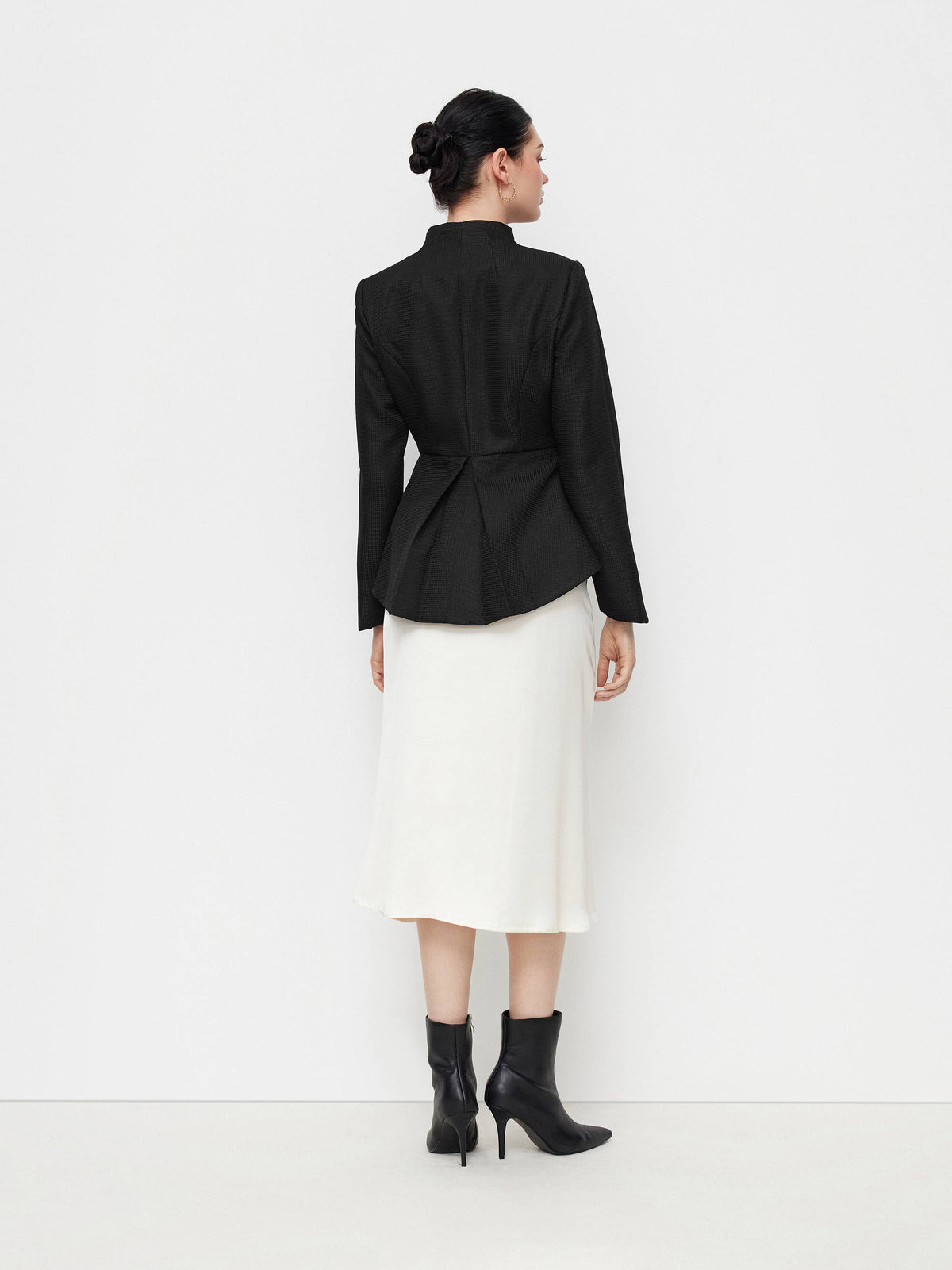 Split Peplum Long Sleeve Jacket | JC78 - view 12