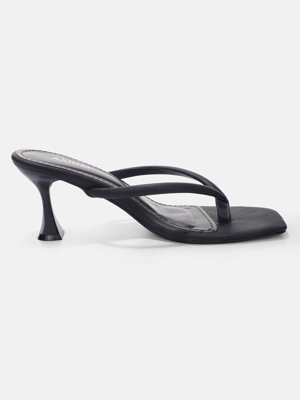 Women's Black V-Strap Heels | H78 - view 2