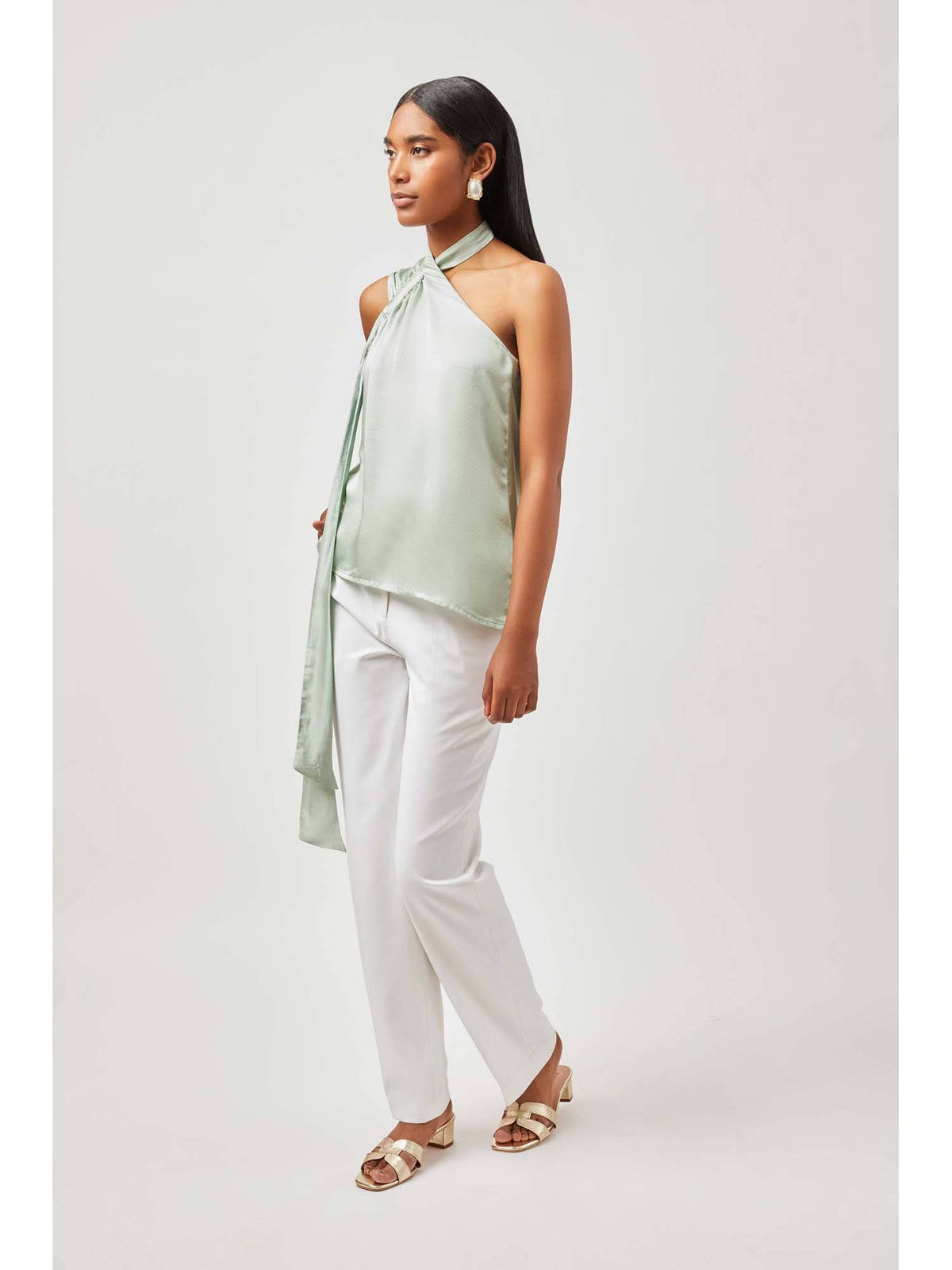 Women Green Camille Top | HT67 - view 4