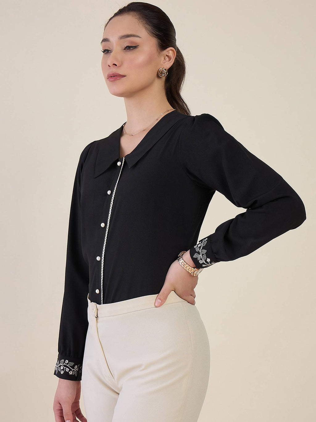 Women Brown Polyester Solid Top | S67 - view 10