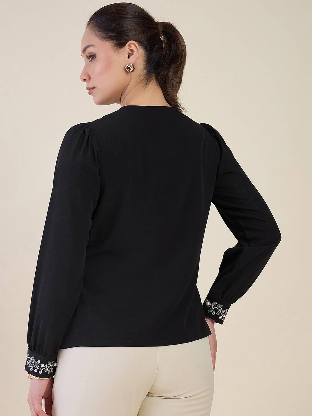 Women Brown Polyester Solid Top | S67 - view 11