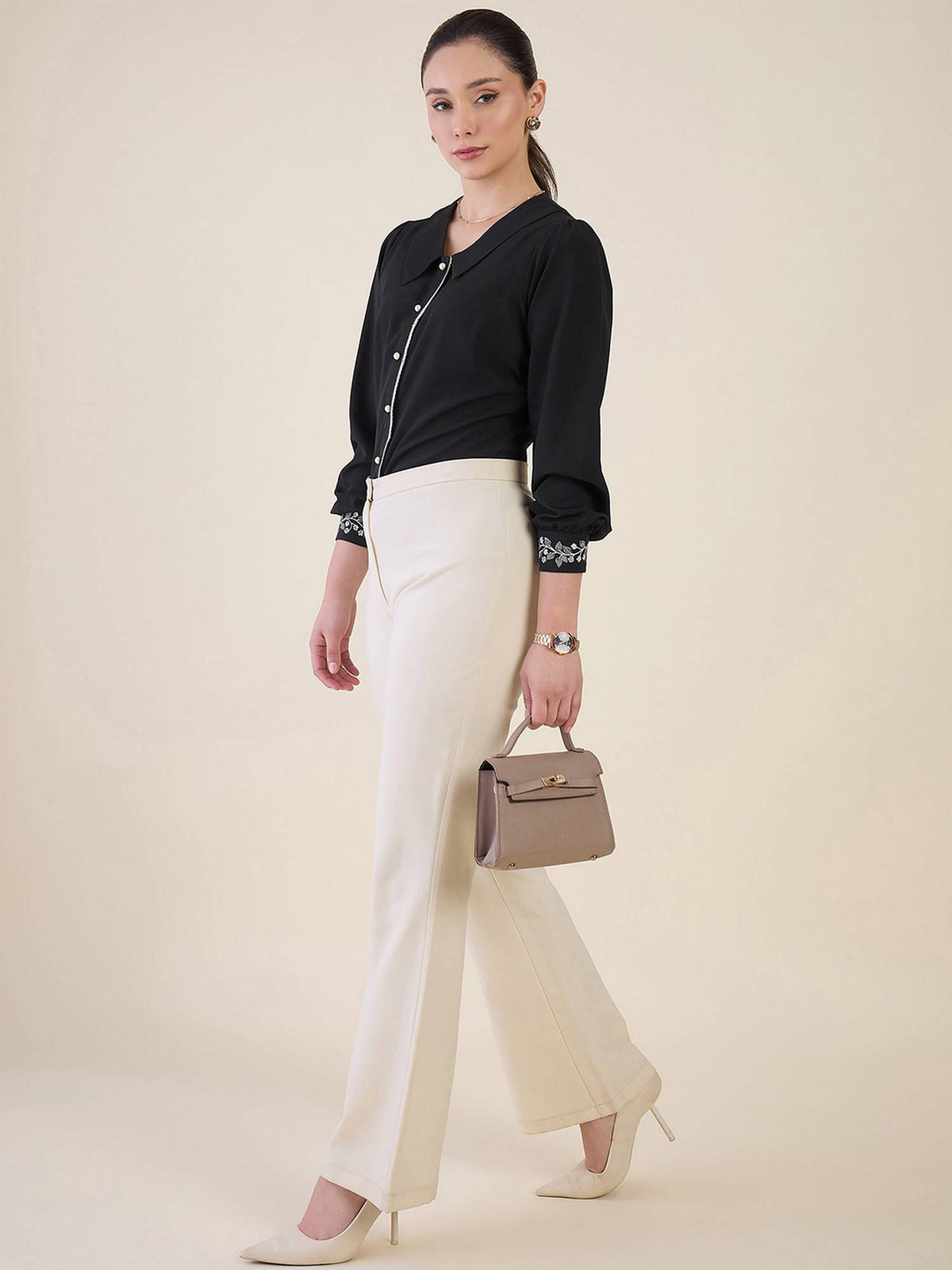 Women Brown Polyester Solid Top | S67 - view 13
