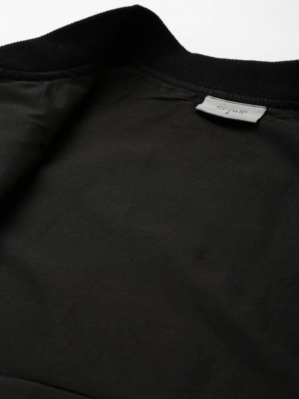 Black Embroidered Bomber Jacket | JC78 - view 3