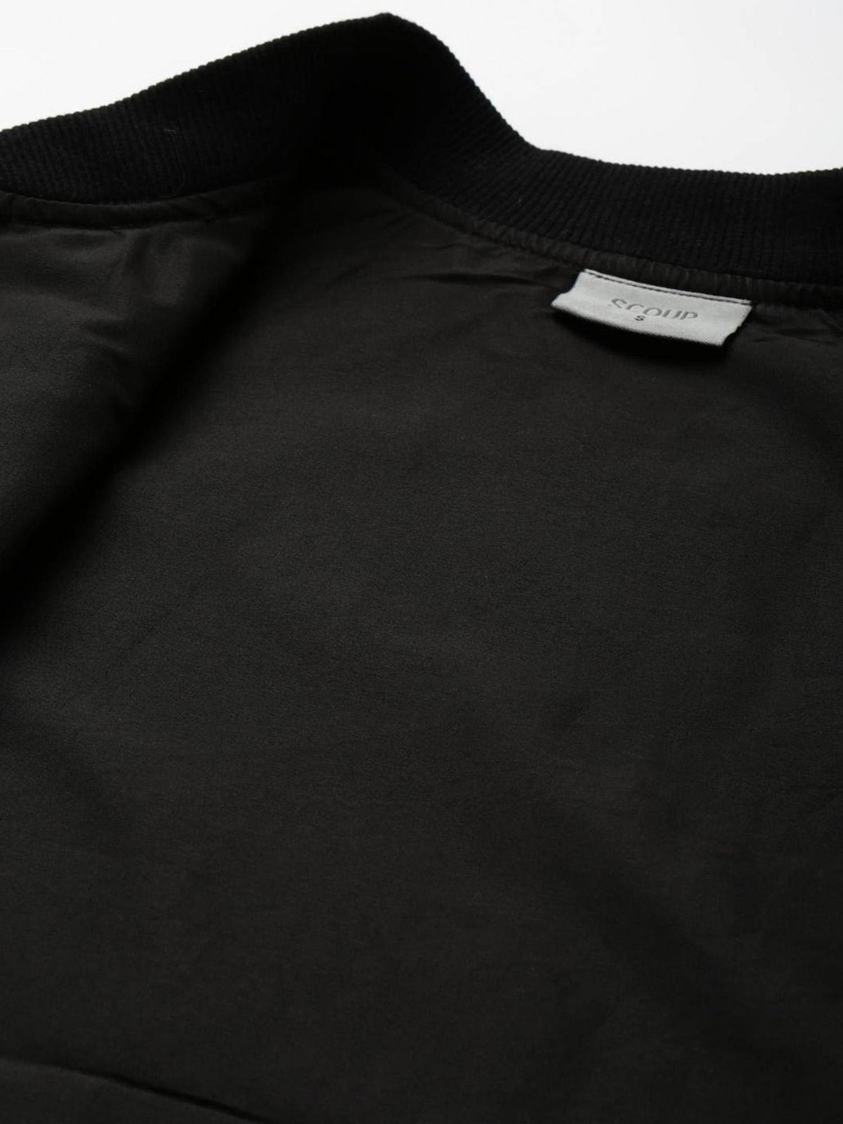 Black Embroidered Bomber Jacket | JC78 - view 3