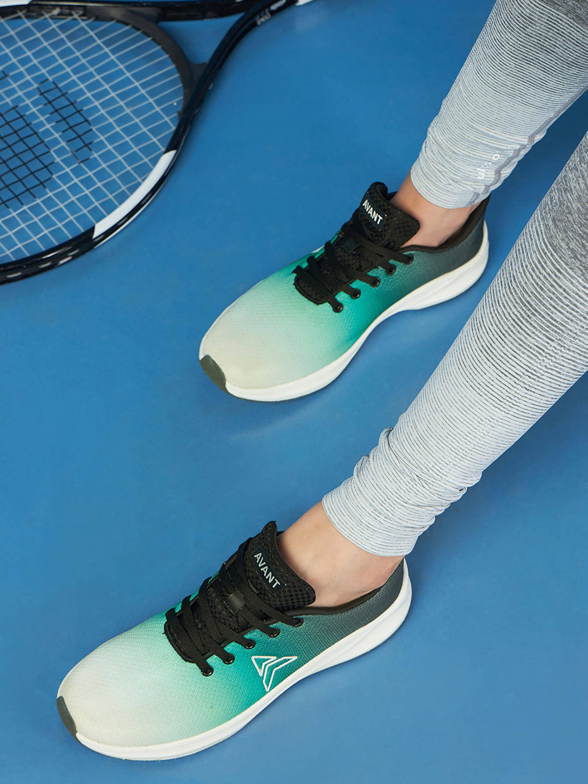 Womens Solar Running Shoes - Green | SH9 - view 1