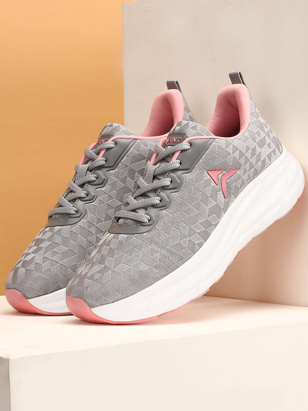Womens Libra Running Shoes - Grey & Pink | SH9 - view 1