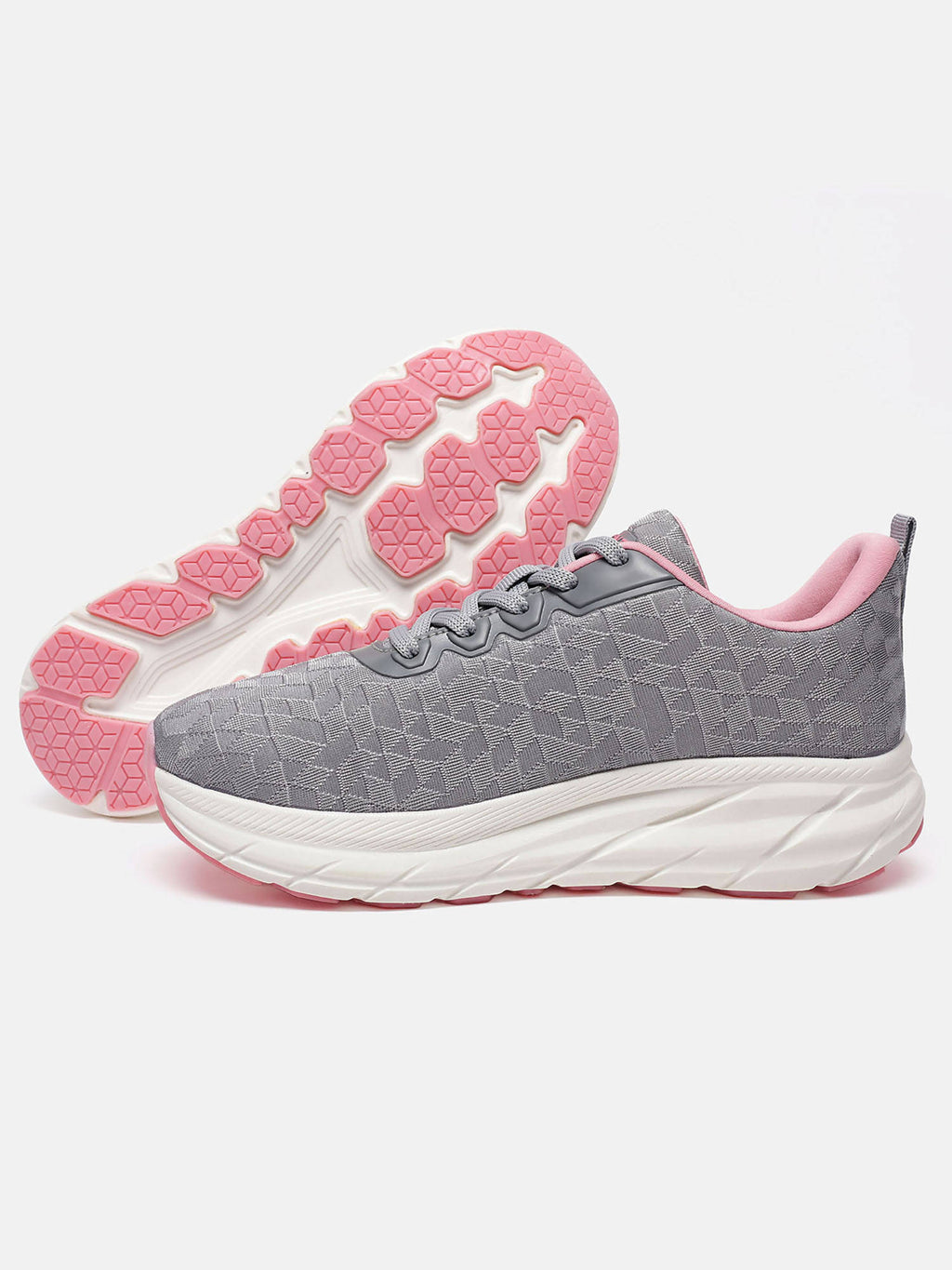 Womens Libra Running Shoes - Grey & Pink | SH9 - view 4