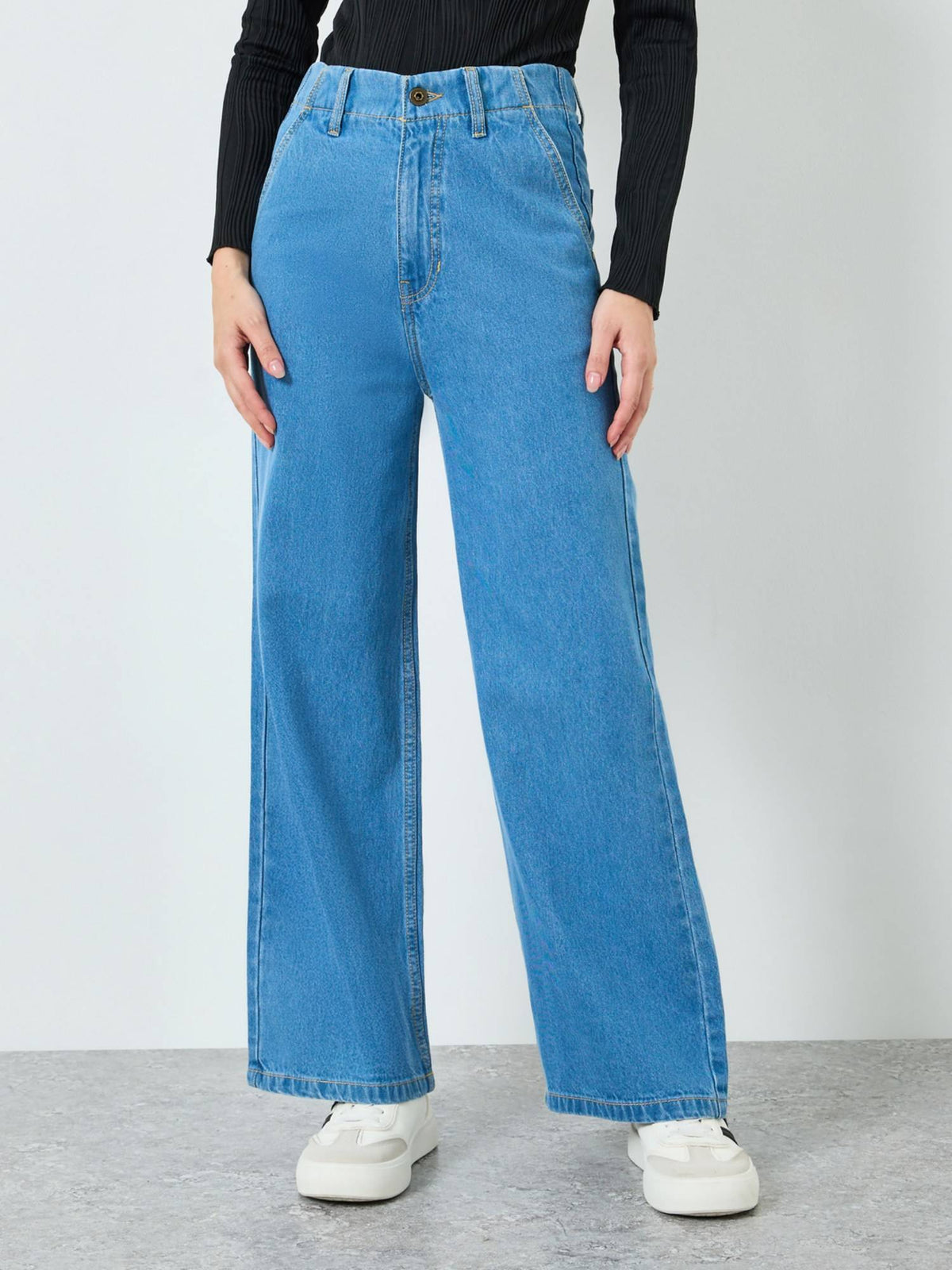 Blue Casual Plain Jeans | WL90 - view 3