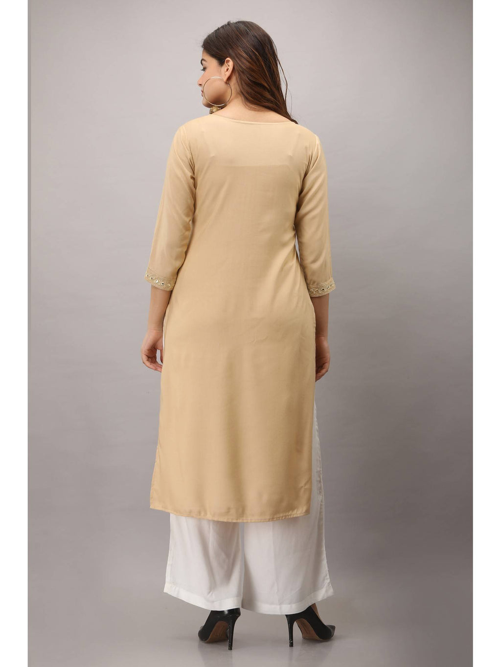 Rayon Straight Solid White Kurta | KDG - view 13