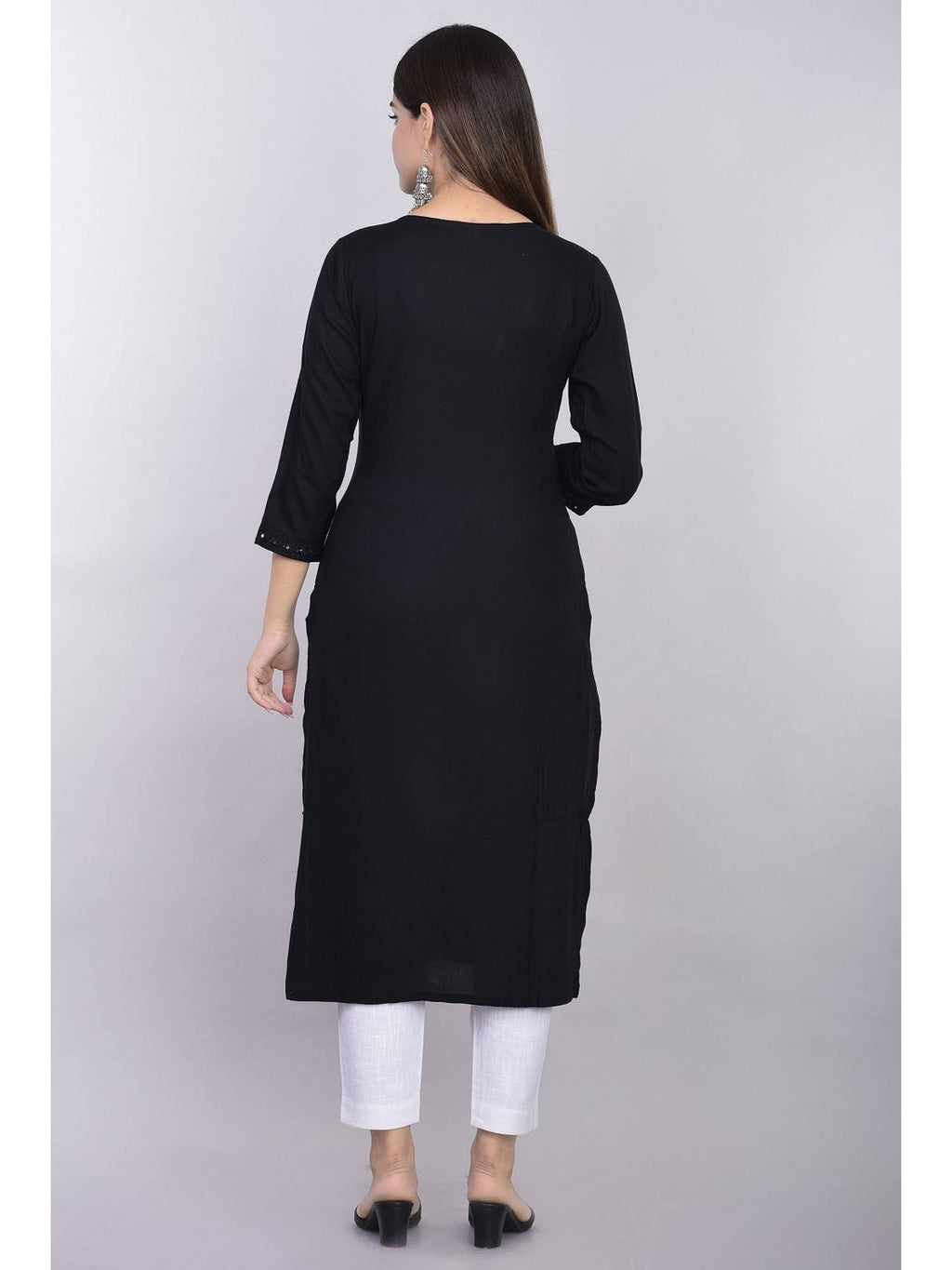 Rayon Straight Solid White Kurta | KDG - view 10