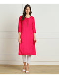 Rayon Straight Solid White Kurta | FY93 - view 6