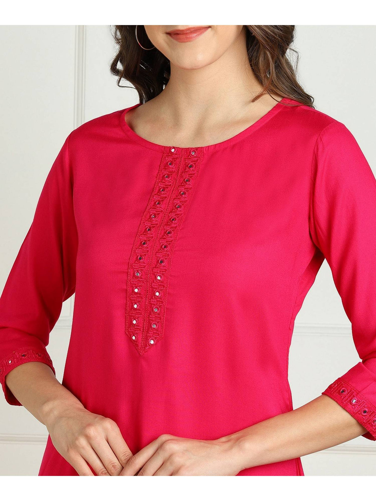 Rayon Straight Solid White Kurta | FY93 - view 8