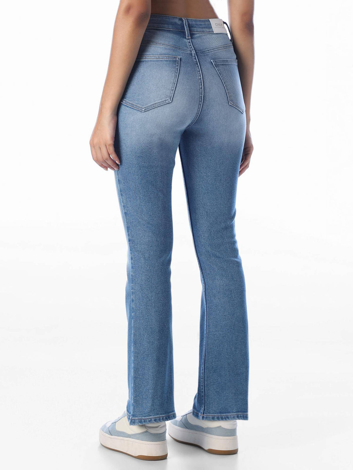 Womens Solid Bootcut Fit Blue Jeans | BT10 - view 5